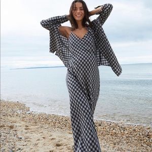 Hatch Ricky Slip Dress and Boyfriend Shirt in gingham